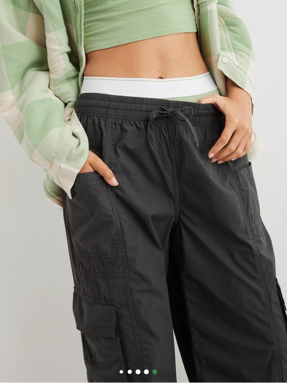 Aerie High Waisted Go-For-It Baggy
Cargo Pant dark gray size XS - Picture 3 of 10